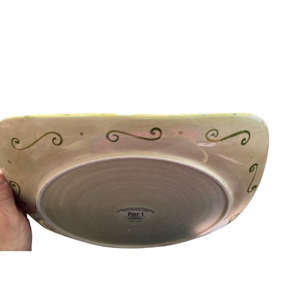 Y2K PIER 1 VALLARTA HAND PAINTED LARGE SQUARE PLATTER - Picture 5 of 7